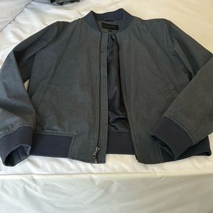 Men's Banana Republic linen/denim-like bomber jacket